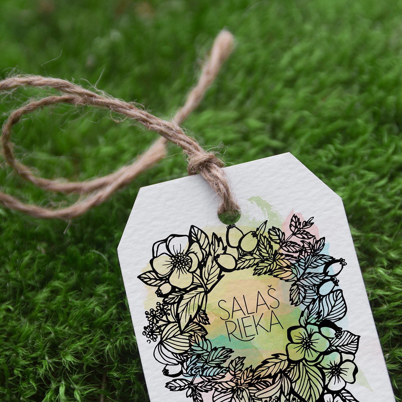 Salaš Rieka logo design and paper tags